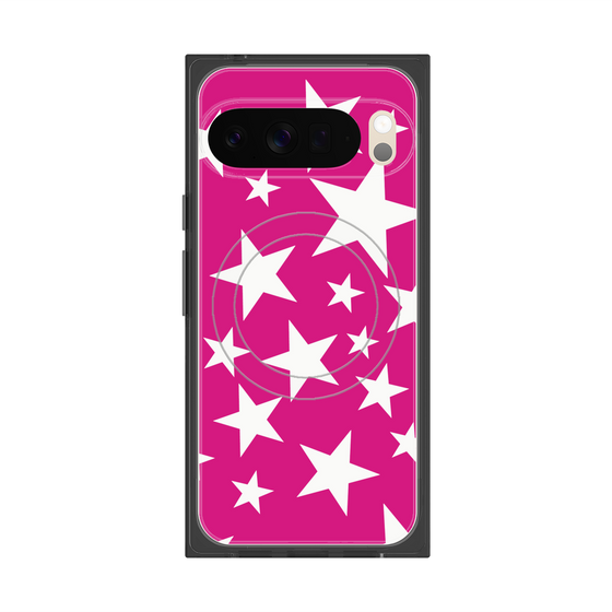 プレミアムスクエアケース with Pixelsnap［ Stars - Pink ］