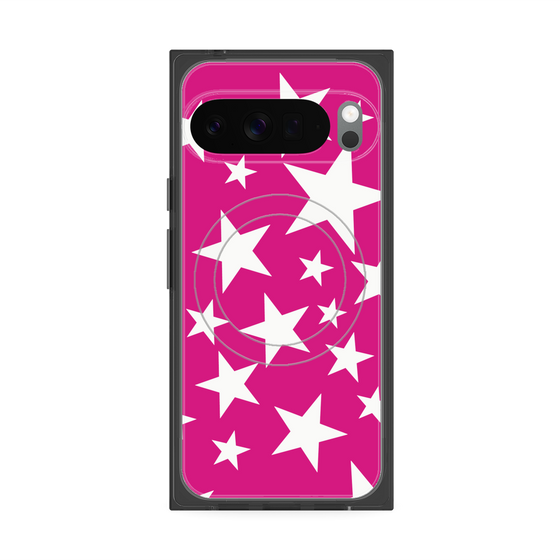 プレミアムスクエアケース with Pixelsnap［ Stars - Pink ］