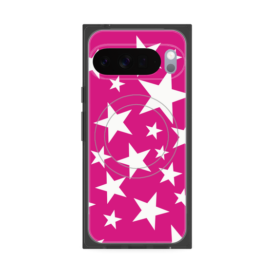 プレミアムスクエアケース with Pixelsnap［ Stars - Pink ］