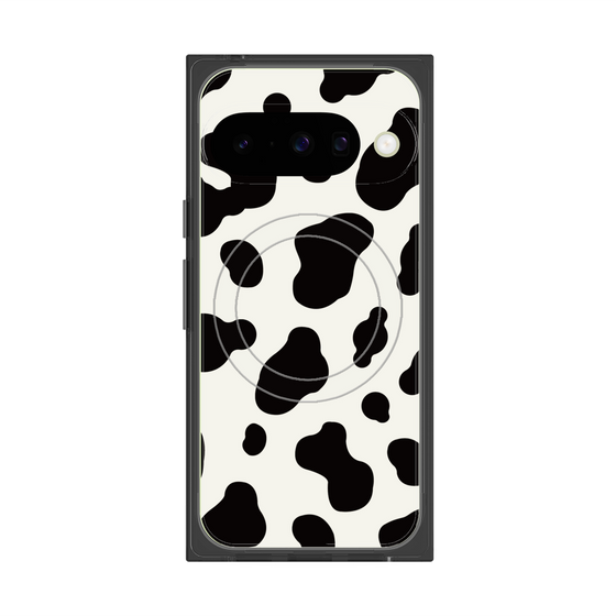 プレミアムスクエアケース with Pixelsnap［ Cow - White ］