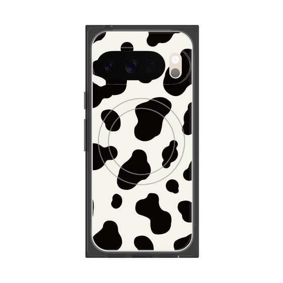 プレミアムスクエアケース with Pixelsnap［ Cow - White ］