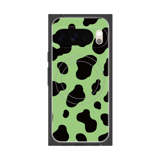 プレミアムスクエアケース with Pixelsnap［ Cow - Green ］