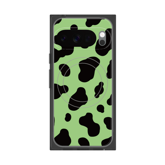 プレミアムスクエアケース with Pixelsnap［ Cow - Green ］