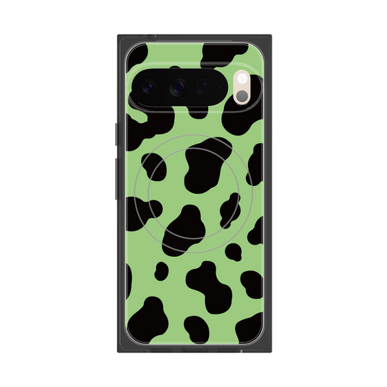 プレミアムスクエアケース with Pixelsnap［ Cow - Green ］