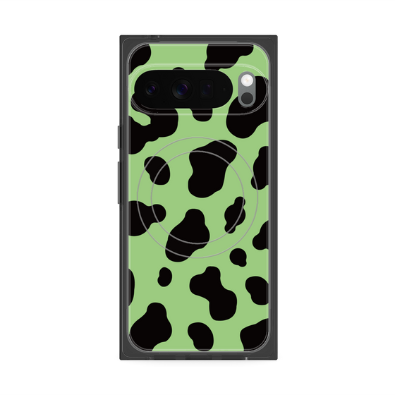 プレミアムスクエアケース with Pixelsnap［ Cow - Green ］