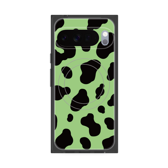 プレミアムスクエアケース with Pixelsnap［ Cow - Green ］