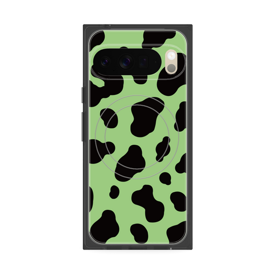 プレミアムスクエアケース with Pixelsnap［ Cow - Green ］