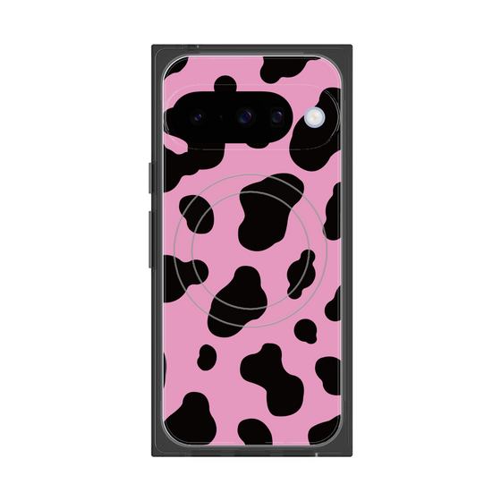 プレミアムスクエアケース with Pixelsnap［ Cow - Pink ］