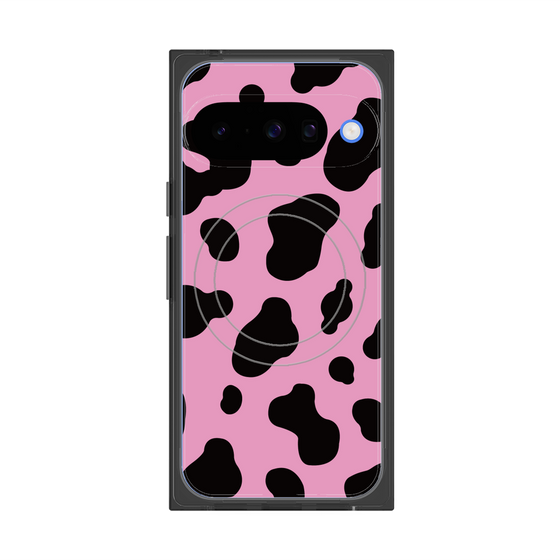 プレミアムスクエアケース with Pixelsnap［ Cow - Pink ］