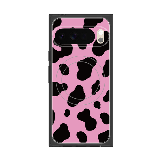 プレミアムスクエアケース with Pixelsnap［ Cow - Pink ］