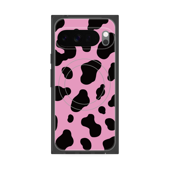 プレミアムスクエアケース with Pixelsnap［ Cow - Pink ］