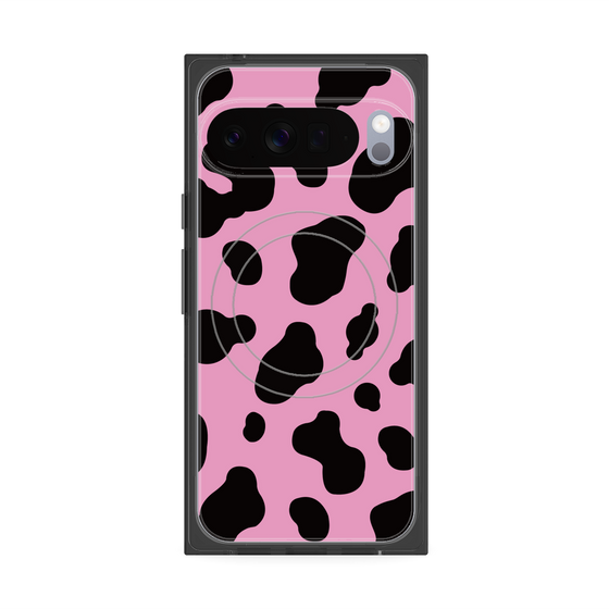 プレミアムスクエアケース with Pixelsnap［ Cow - Pink ］