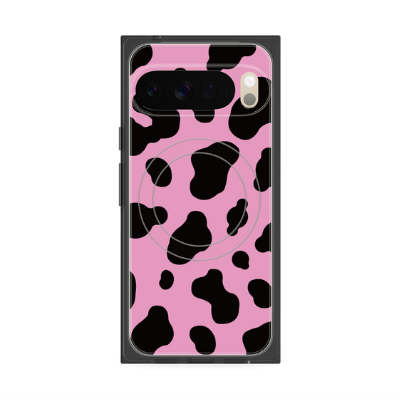 プレミアムスクエアケース with Pixelsnap［ Cow - Pink ］