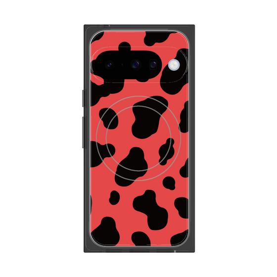 プレミアムスクエアケース with Pixelsnap［ Cow - Red ］