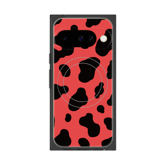 プレミアムスクエアケース with Pixelsnap［ Cow - Red ］