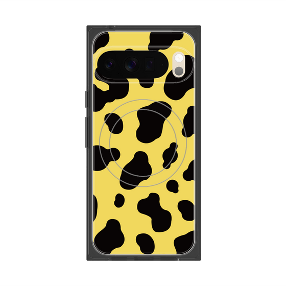 プレミアムスクエアケース with Pixelsnap［ Cow - Yellow ］