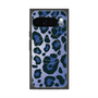 プレミアムスクエアケース with Pixelsnap［ Leopard - Blue ］