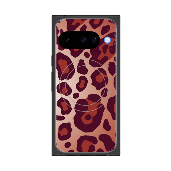 プレミアムスクエアケース with Pixelsnap［ Leopard - Red ］
