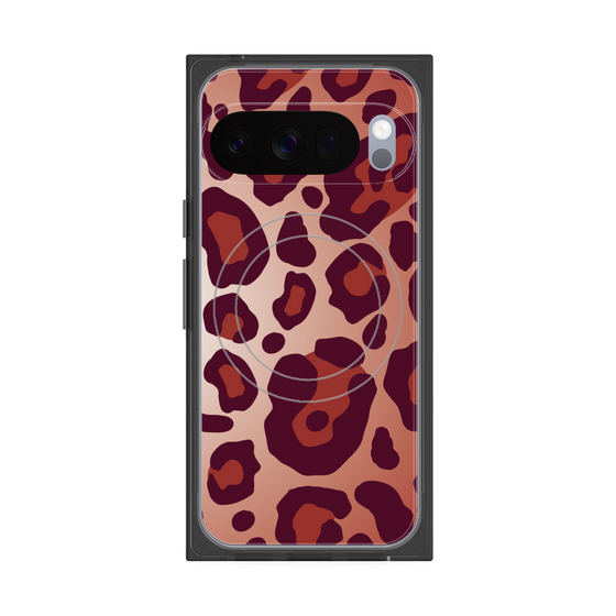 プレミアムスクエアケース with Pixelsnap［ Leopard - Red ］