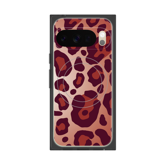 プレミアムスクエアケース with Pixelsnap［ Leopard - Red ］