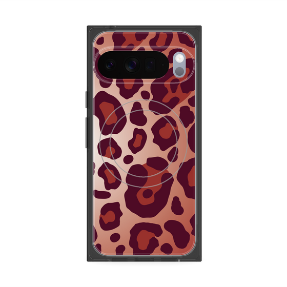 プレミアムスクエアケース with Pixelsnap［ Leopard - Red ］
