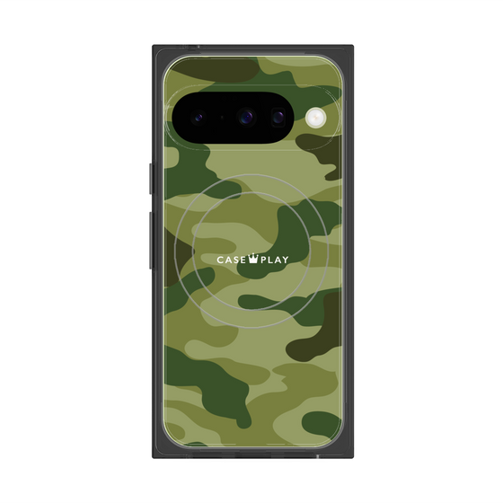 プレミアムスクエアケース with Pixelsnap［ Camouflage - Green ］