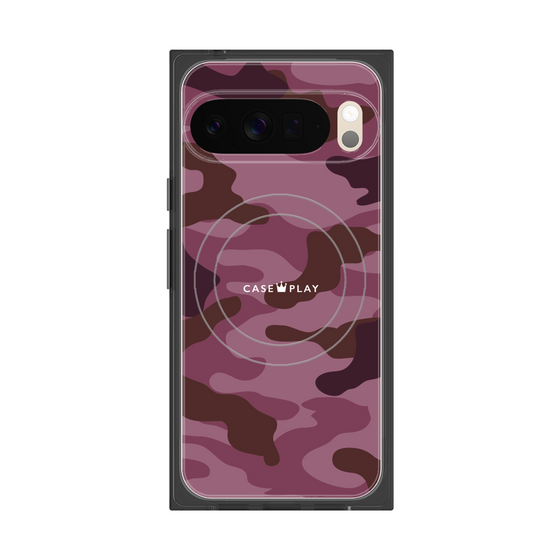 プレミアムスクエアケース with Pixelsnap［ Camouflage - Pink ］
