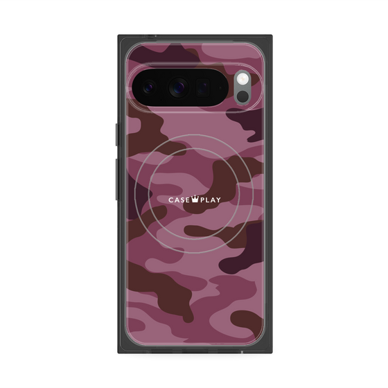 プレミアムスクエアケース with Pixelsnap［ Camouflage - Pink ］