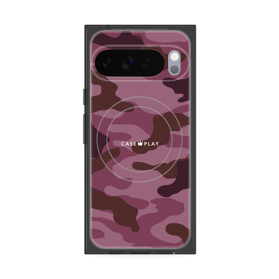 プレミアムスクエアケース with Pixelsnap［ Camouflage - Pink ］