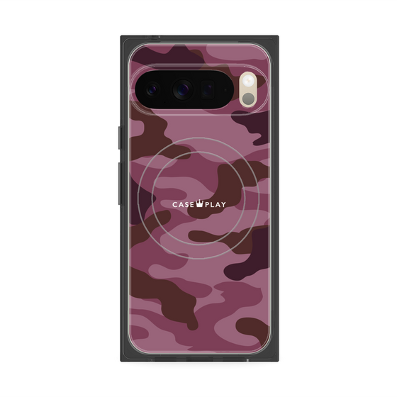プレミアムスクエアケース with Pixelsnap［ Camouflage - Pink ］