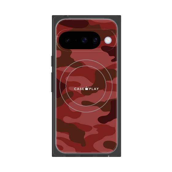 プレミアムスクエアケース with Pixelsnap［ Camouflage - Red ］