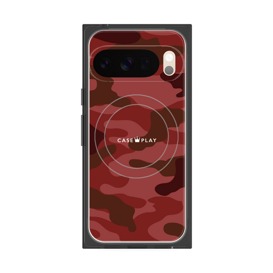 プレミアムスクエアケース with Pixelsnap［ Camouflage - Red ］