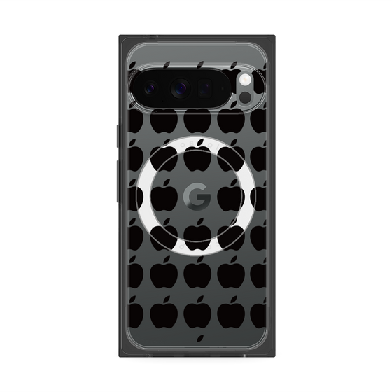 プレミアムスクエアケース with Pixelsnap［ Apple - Black ］