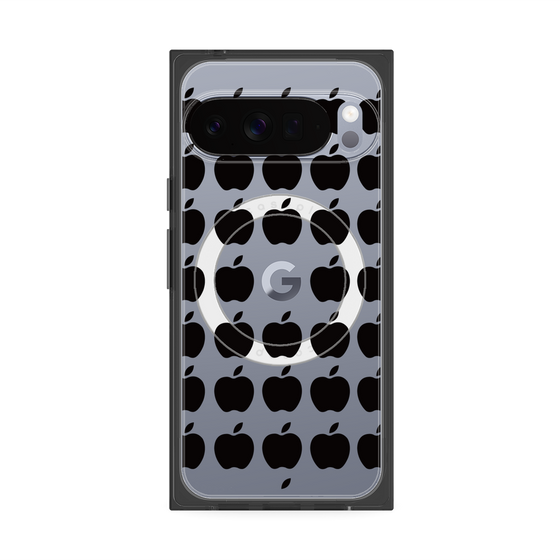 プレミアムスクエアケース with Pixelsnap［ Apple - Black ］