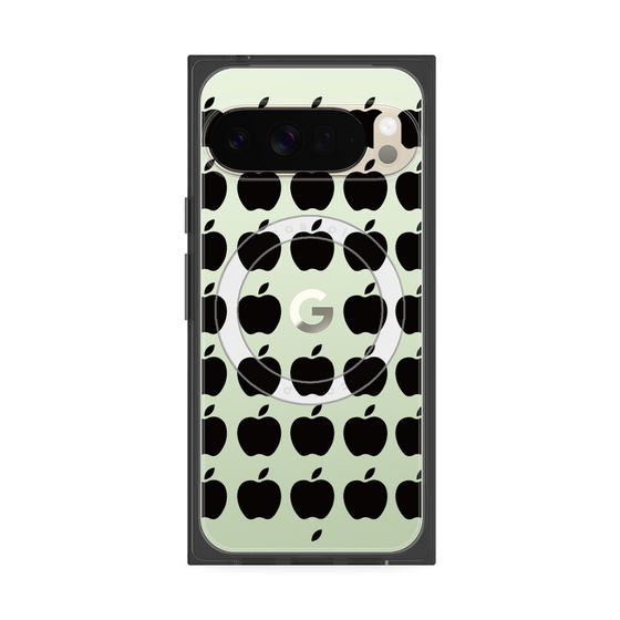 プレミアムスクエアケース with Pixelsnap［ Apple - Black ］