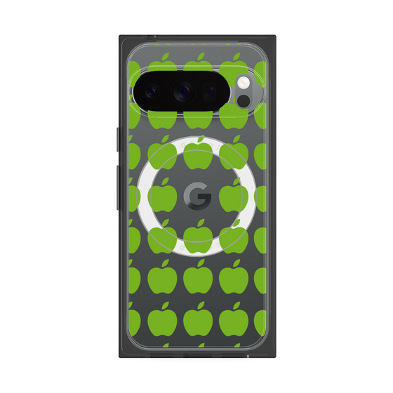 プレミアムスクエアケース with Pixelsnap［ Apple - Green ］