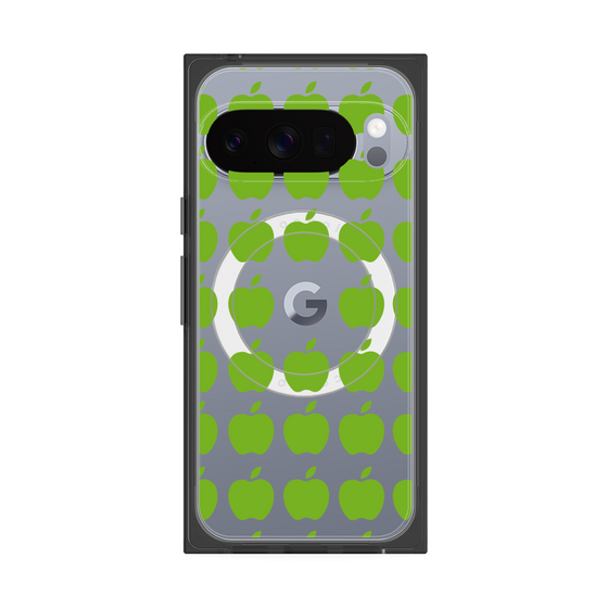プレミアムスクエアケース with Pixelsnap［ Apple - Green ］