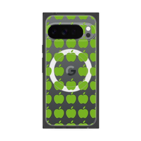 プレミアムスクエアケース with Pixelsnap［ Apple - Green ］