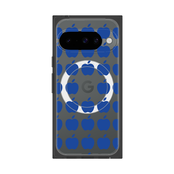 プレミアムスクエアケース with Pixelsnap［ Apple - Blue ］