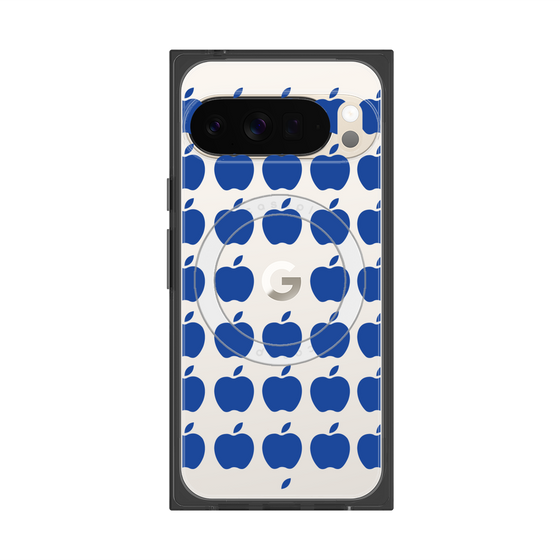 プレミアムスクエアケース with Pixelsnap［ Apple - Blue ］