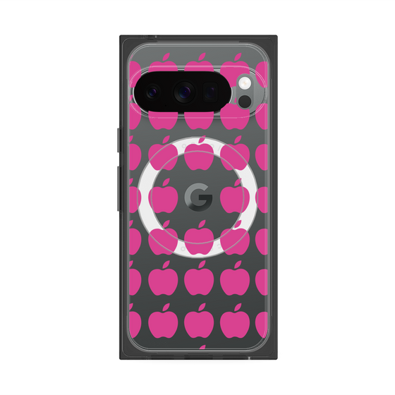プレミアムスクエアケース with Pixelsnap［ Apple - Pink ］