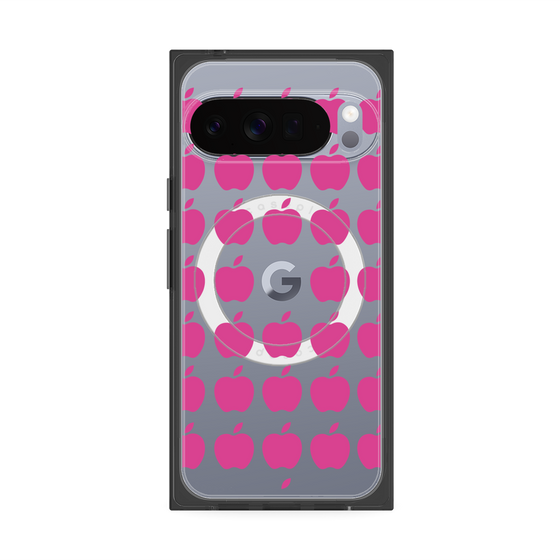 プレミアムスクエアケース with Pixelsnap［ Apple - Pink ］