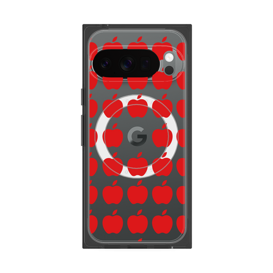 プレミアムスクエアケース with Pixelsnap［ Apple - Red ］