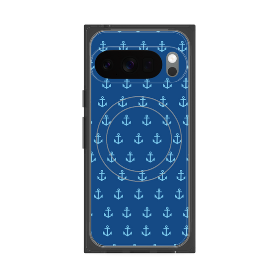 プレミアムスクエアケース with Pixelsnap［ Anchor - Blue ］