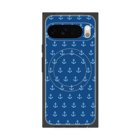 プレミアムスクエアケース with Pixelsnap［ Anchor - Blue ］