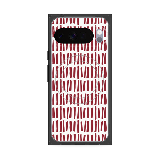 プレミアムスクエアケース with Pixelsnap［ Nordic - Red ］
