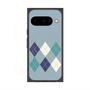 プレミアムスクエアケース with Pixelsnap［ Nordic Argyle - Blue ］