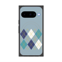 プレミアムスクエアケース with Pixelsnap［ Nordic Argyle - Blue ］