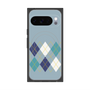 プレミアムスクエアケース with Pixelsnap［ Nordic Argyle - Blue ］