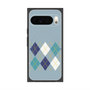 プレミアムスクエアケース with Pixelsnap［ Nordic Argyle - Blue ］